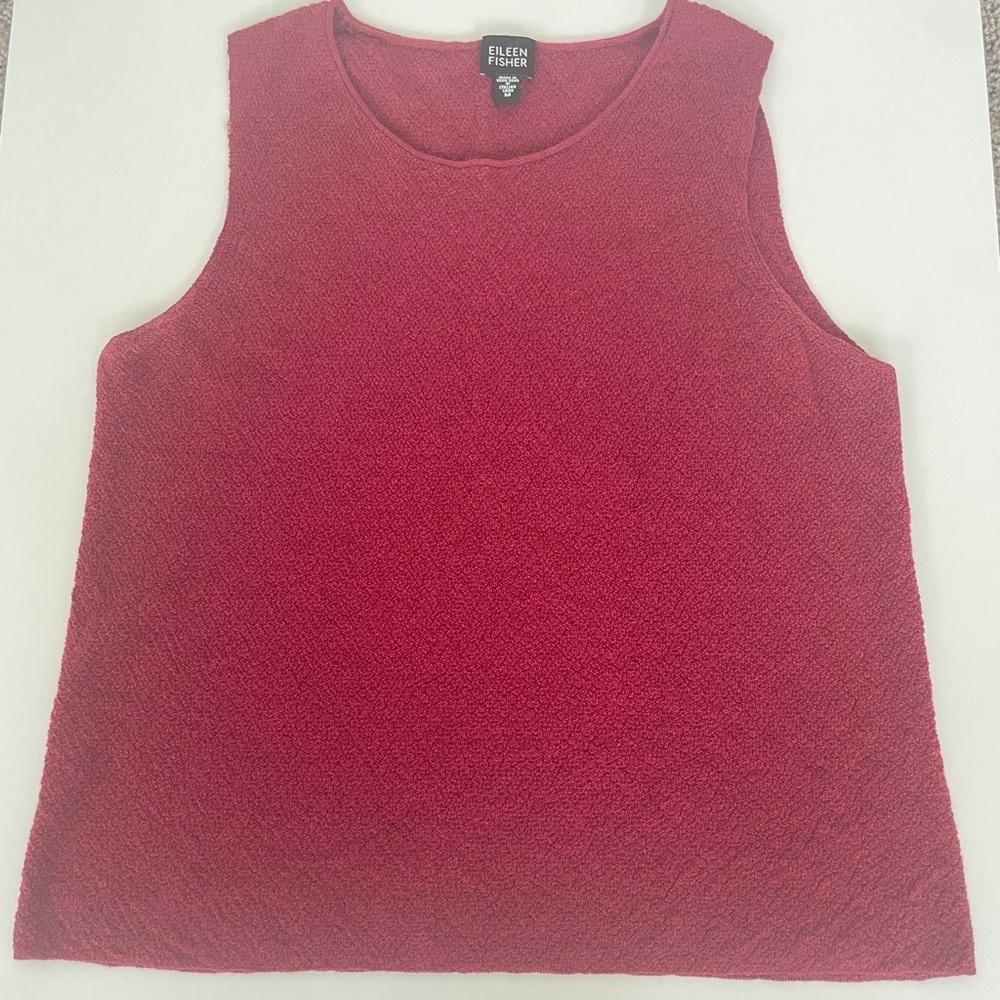 Y2k 90’s Eileen Fisher Knitted Top Italian Yarn Maroon Sz‎ M Minimalist Iconic - Picture 11 of 11
